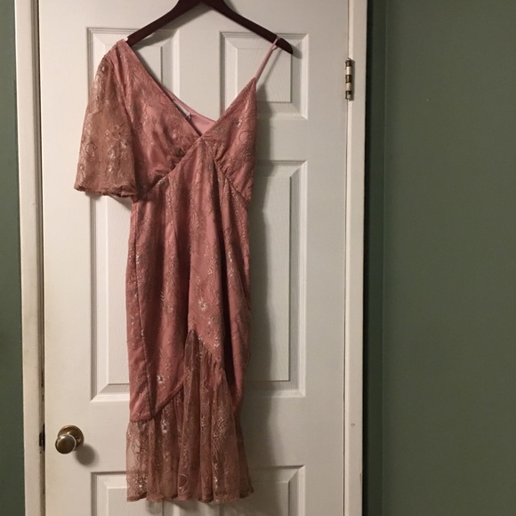 Lovers + Friends Elora Midi Dress in Metallic Rose - Picture 4 of 16